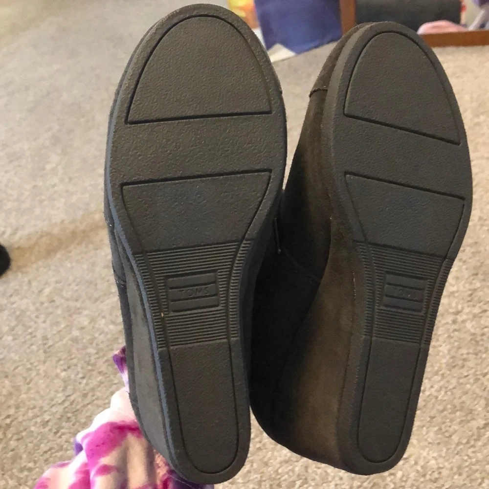 TOMS Grey‎ Wedge Bootie